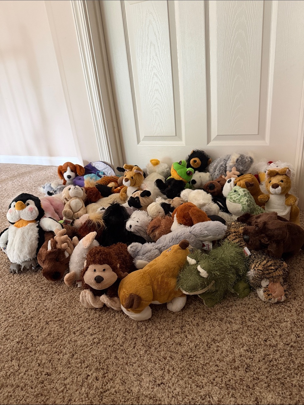 GANZ Plush Animal Lot - Brown, White, Black, Green, Yellow, Tan, Gray